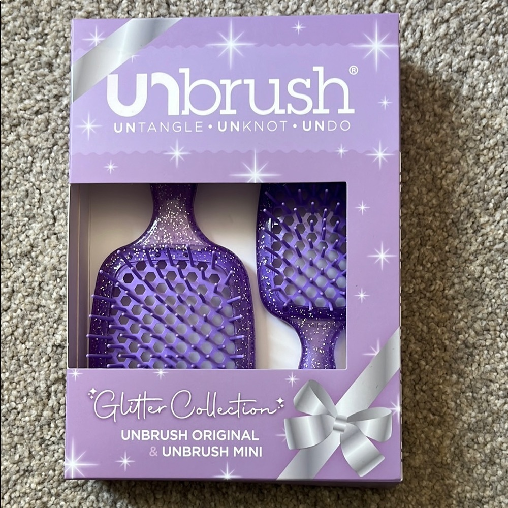 Unbrush Glitter Collection Hairbrush Set